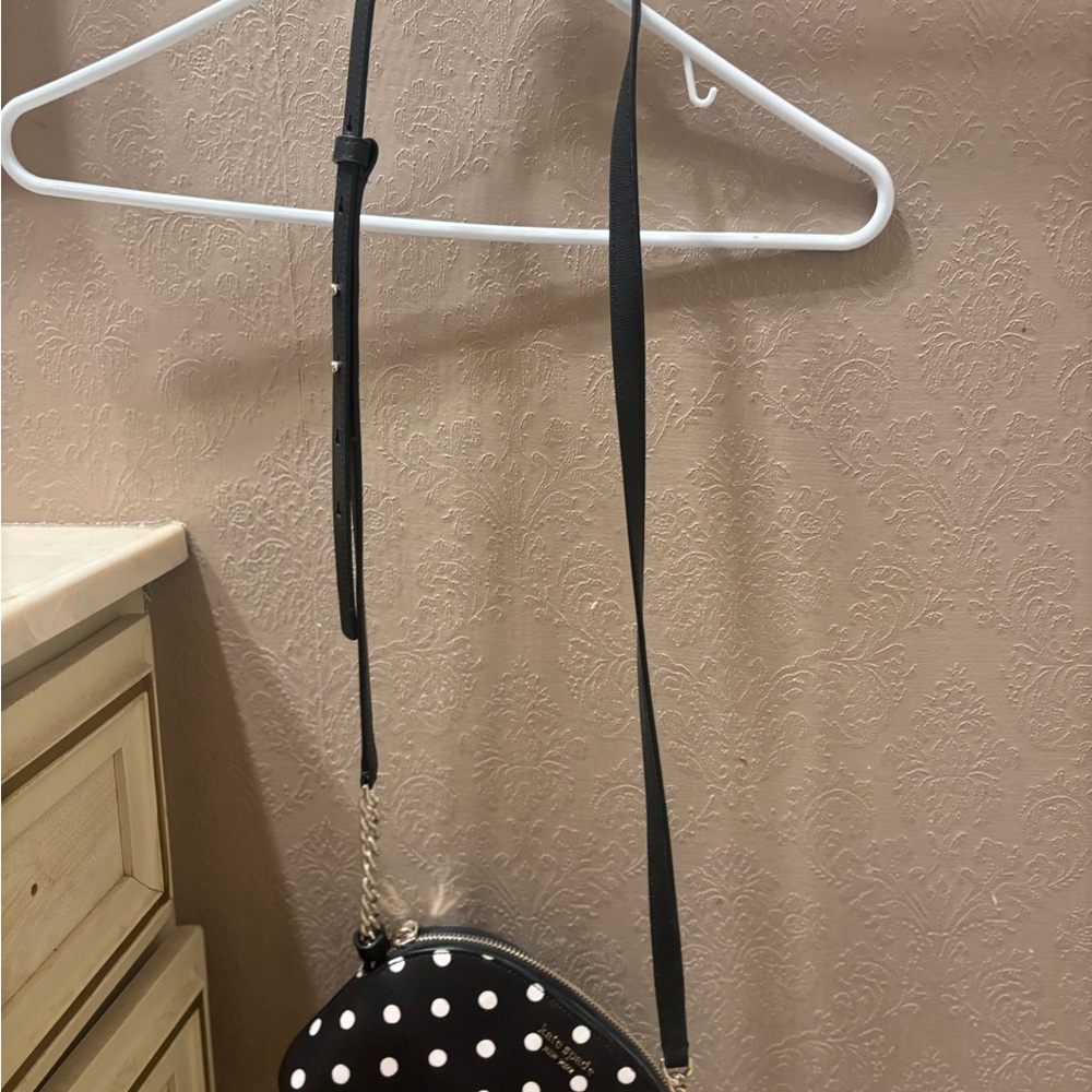 kate spade Black and White Polka Dot Crossbody Bag